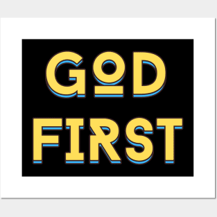 God First | Christian Typography Posters and Art